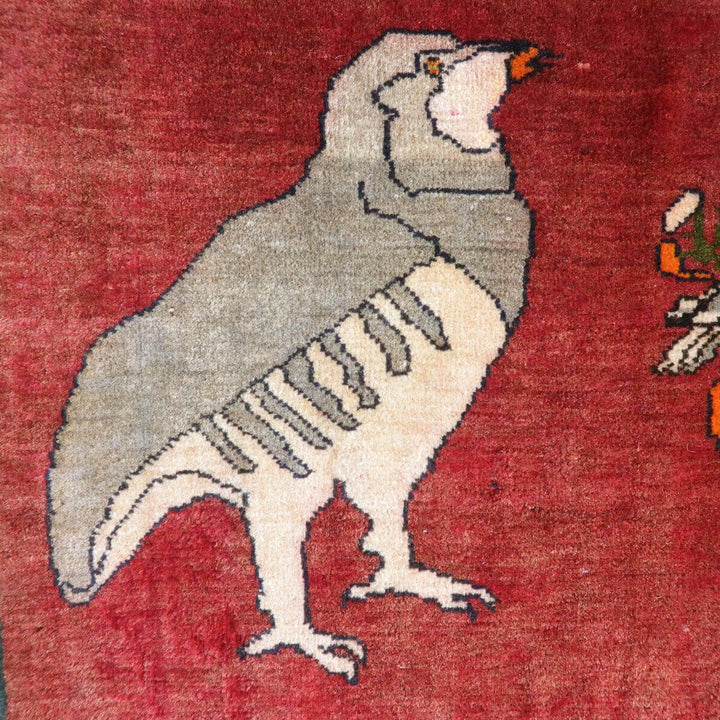 ギャッベ(ギャベ)/ビンテージラグ、オールド カシュガイ 179×121cm(AL-4117)生地のズーム