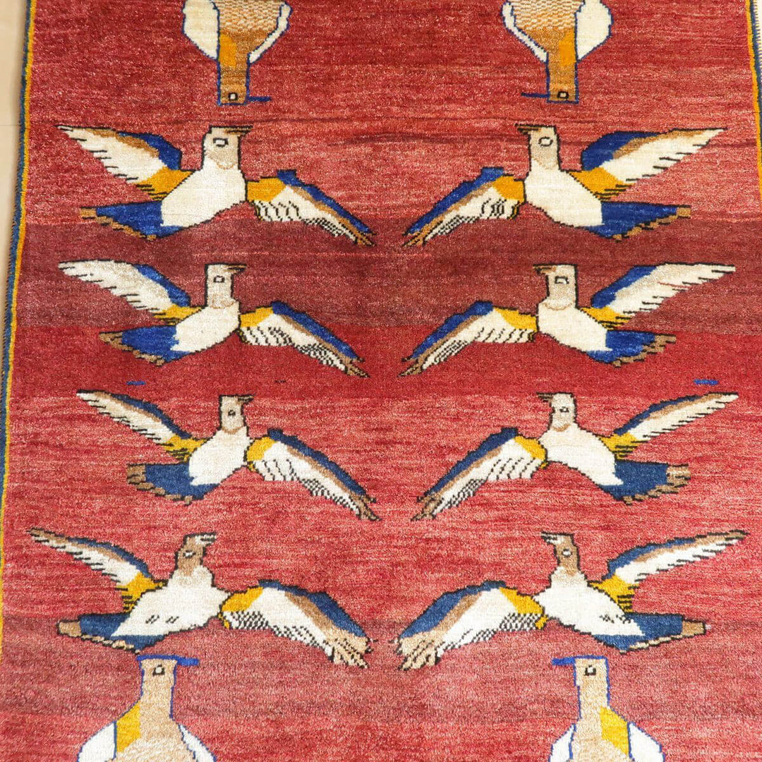 ギャッベ/オールド カシュガイ 214×118cm(ALB-4172)