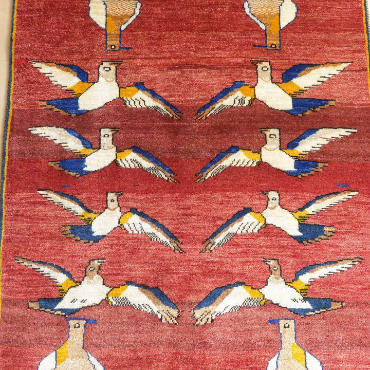ギャッベ/オールド カシュガイ 214×118cm(ALB-4172)