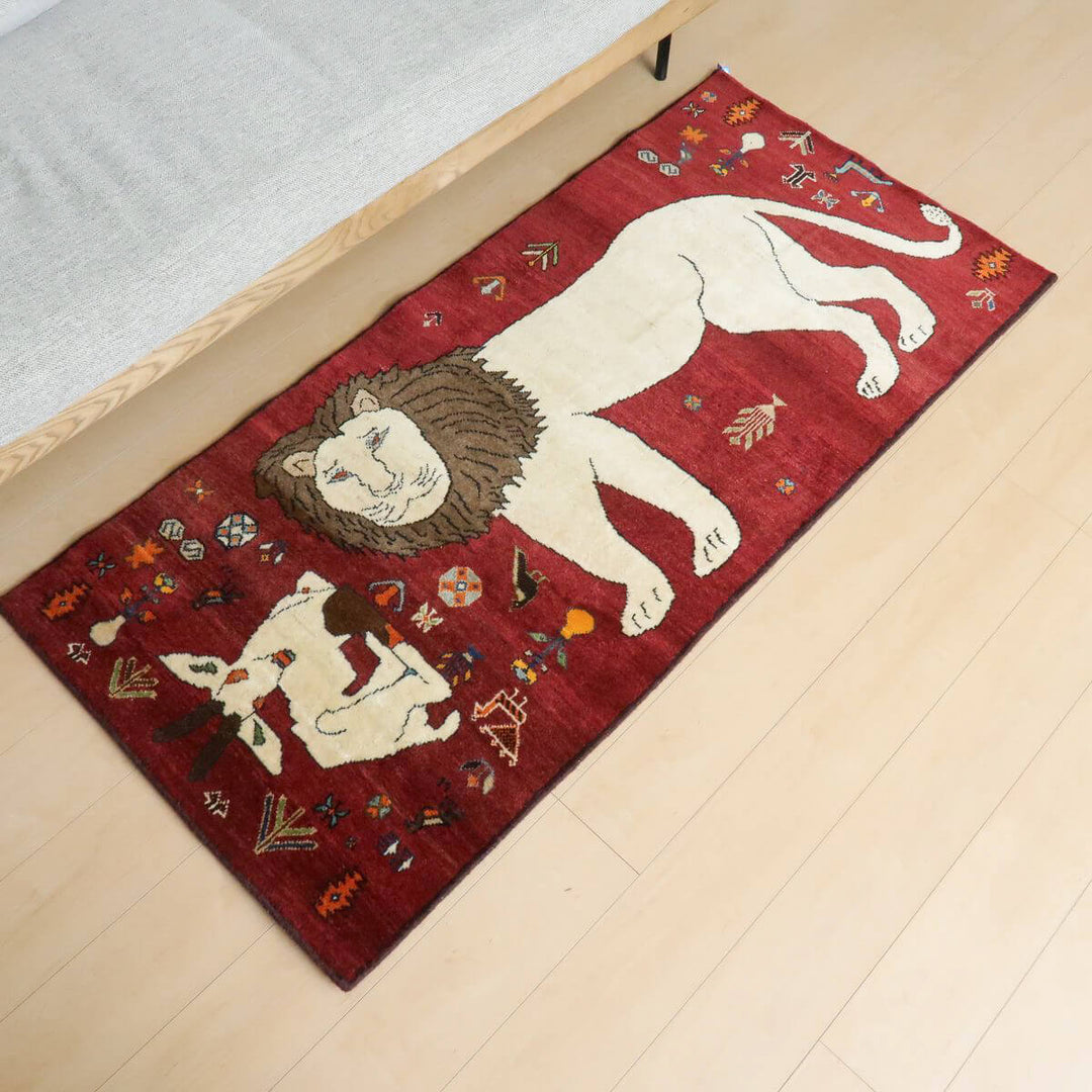 ギャッベ/オールド カシュガイ 175×83cm(ALB-4217)