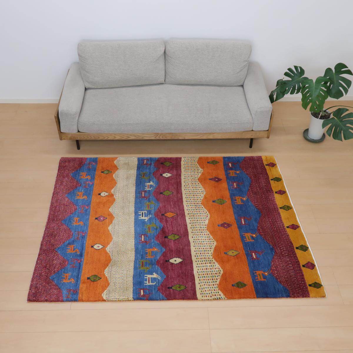 大判　298×196cm　ギャッベ　ペルシャ絨毯　手織り 大判 298×196cm ギャッベ ペルシャ絨毯 手織り 298×196cm