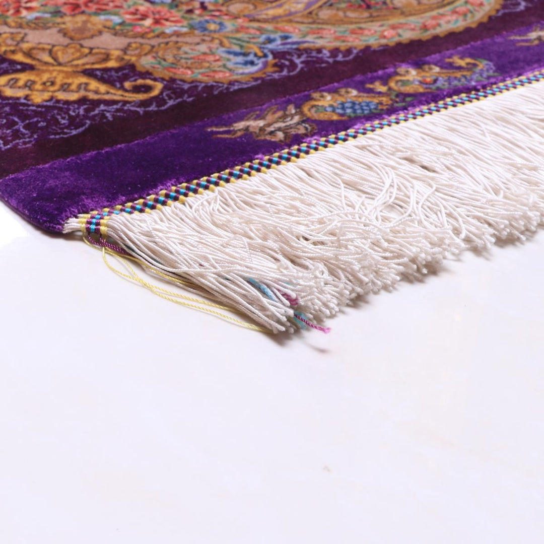 高級ペルシャ絨毯(シルク100%)マラーム工房 212×137cm(FN-70344)