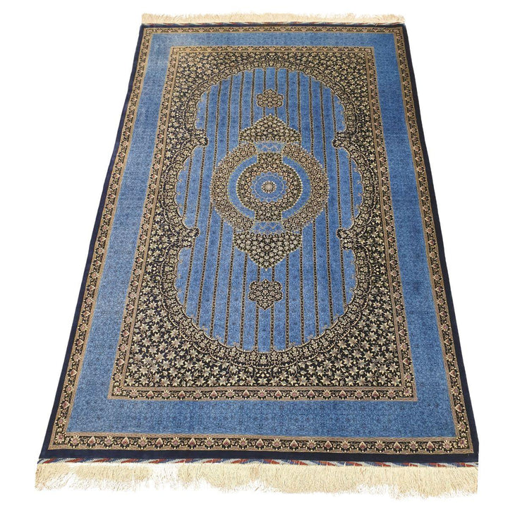 ペルシャ絨毯(シルク100%手織り)イランクム 205×136cm(FN-70378)