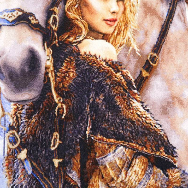 ペルシャ絨毯タブリーズ絵画 82×59cm(FP-22165)
