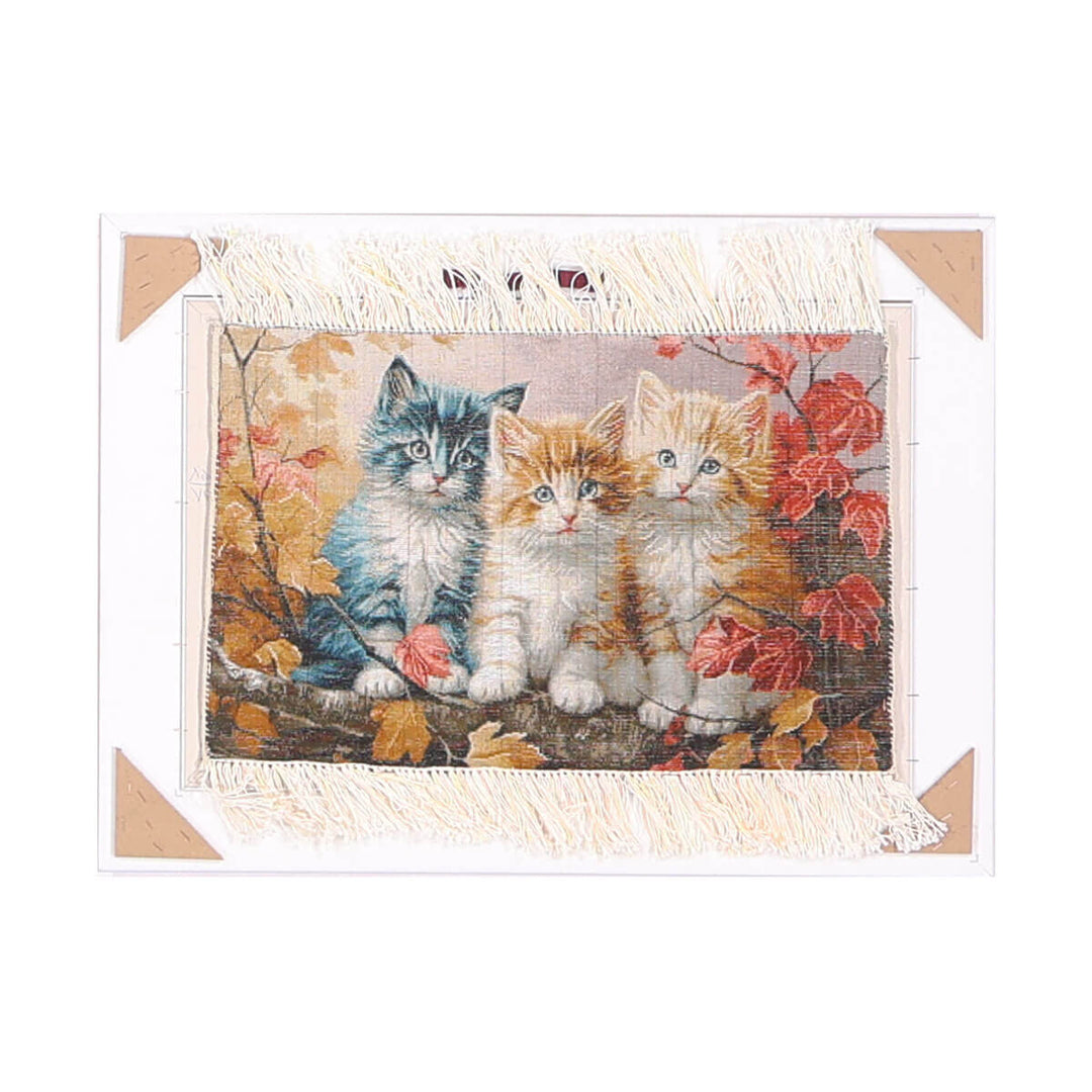 ペルシャ絨毯 タブリーズ産 絵画絨毯 80×59cm(FP-70266)