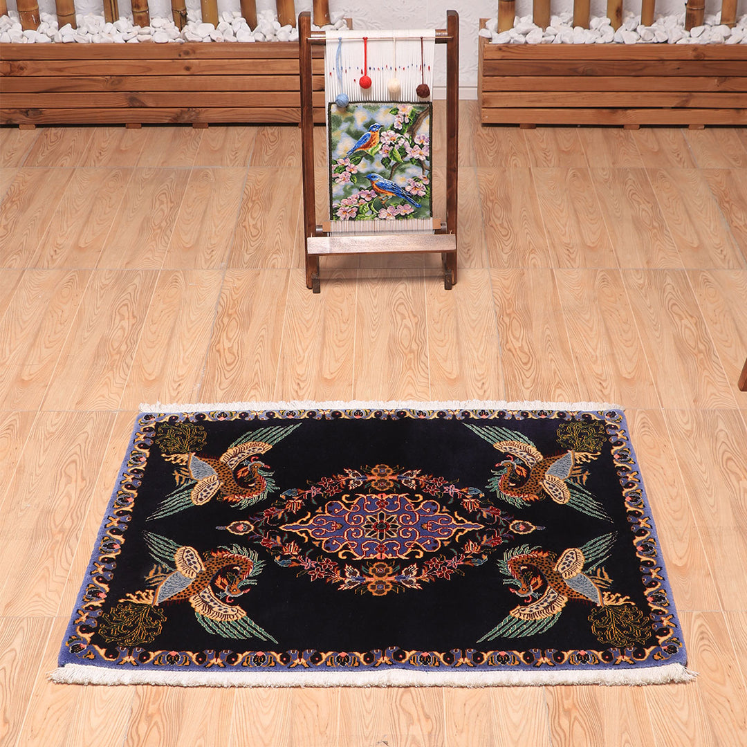ペルシャ絨毯(イラン産)カーシャーン 94×73cm(FS-70016)