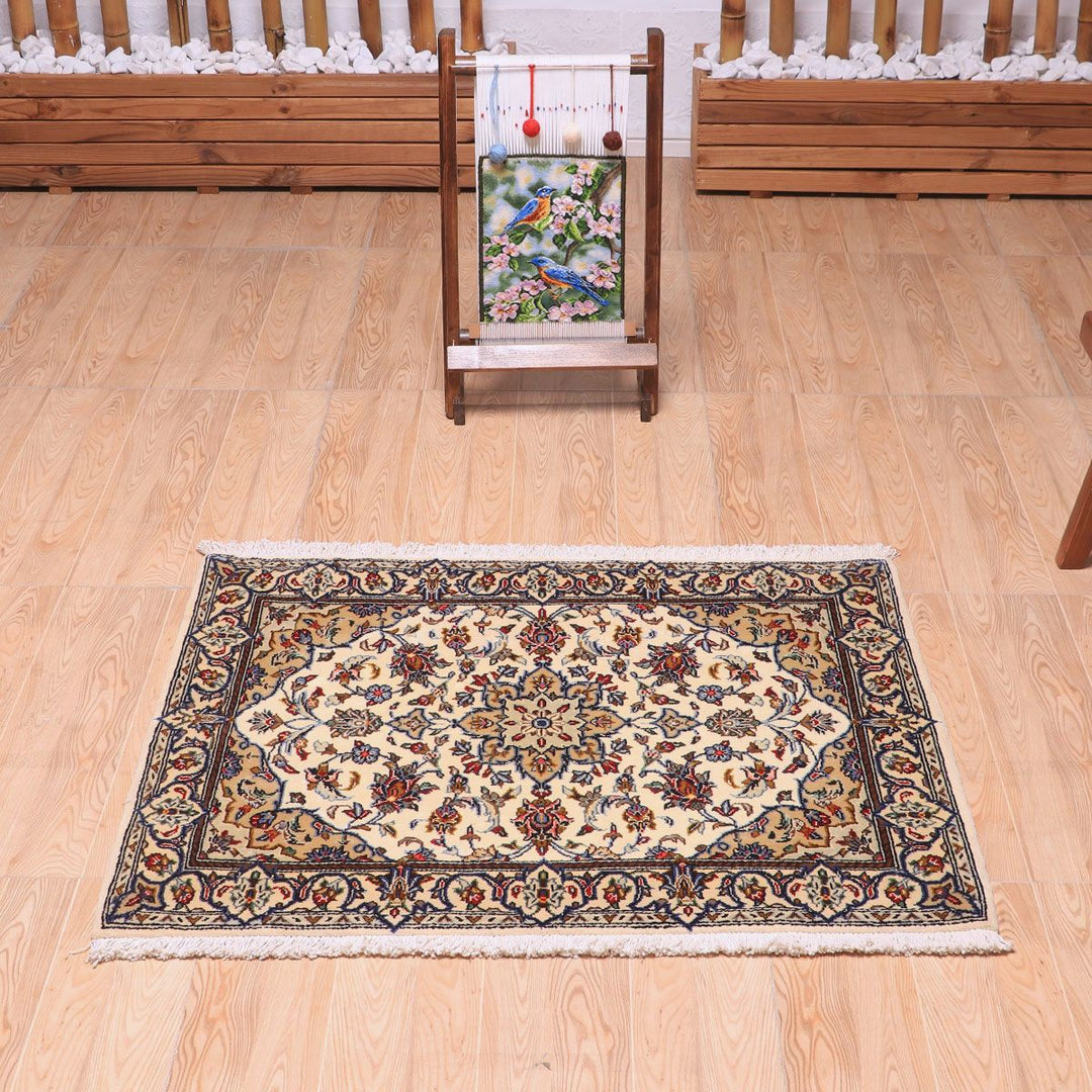 ペルシャ絨毯(イラン産)カーシャーン 96×76cm(FS-70021)