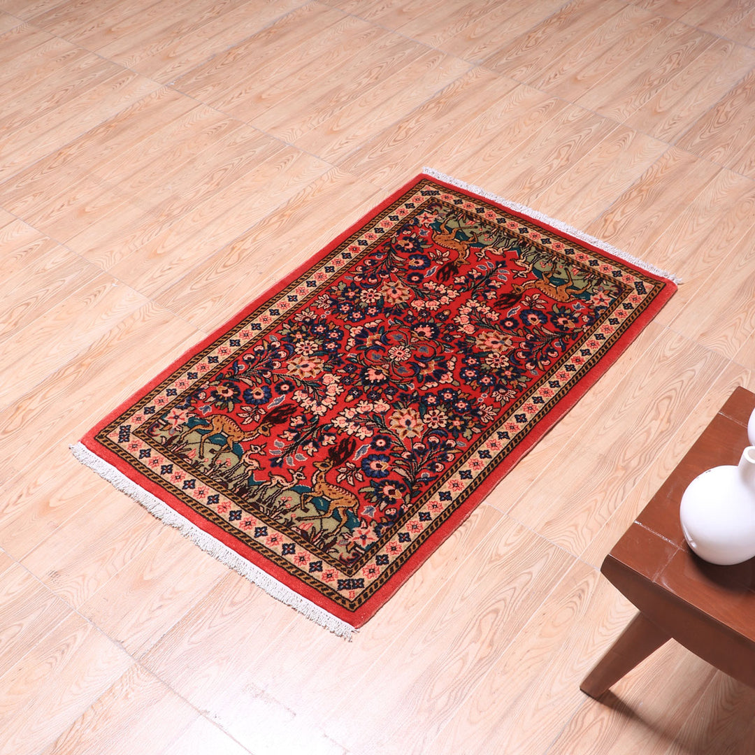 ペルシャ絨毯(イラン産)サルーク 105×67cm(FS-70029)