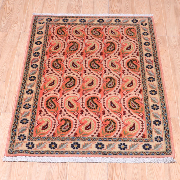 ペルシャ絨毯(イラン産)イスファハンアンティーク 100×65cm(FS-70043)