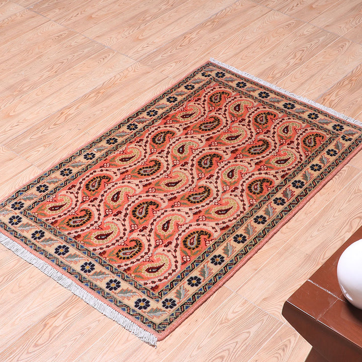ペルシャ絨毯(イラン産)イスファハンアンティーク 100×65cm(FS-70043)