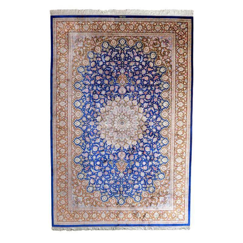高級ペルシャ絨毯シルク100％ モハンマディ工房 299×200cm（FX-22171）