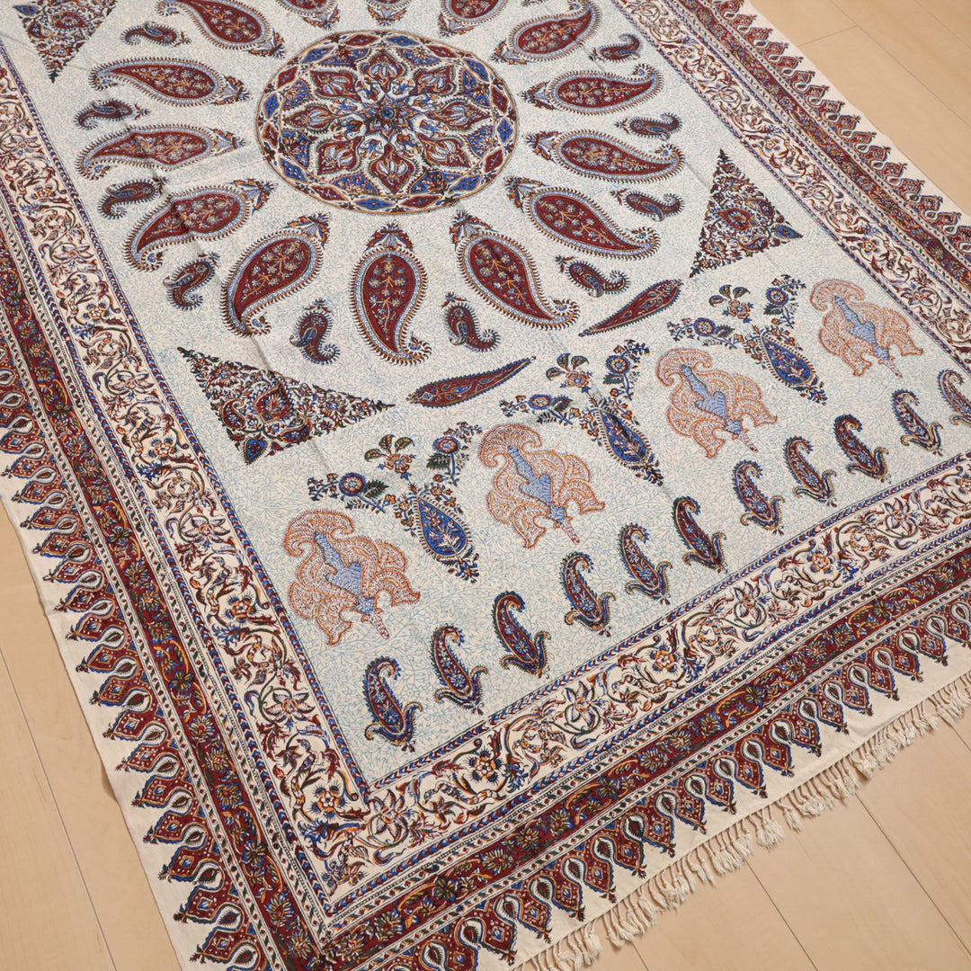 ペルシャ更紗・ガラムカール(イラン手染布) 240×160cm(GC-12273)