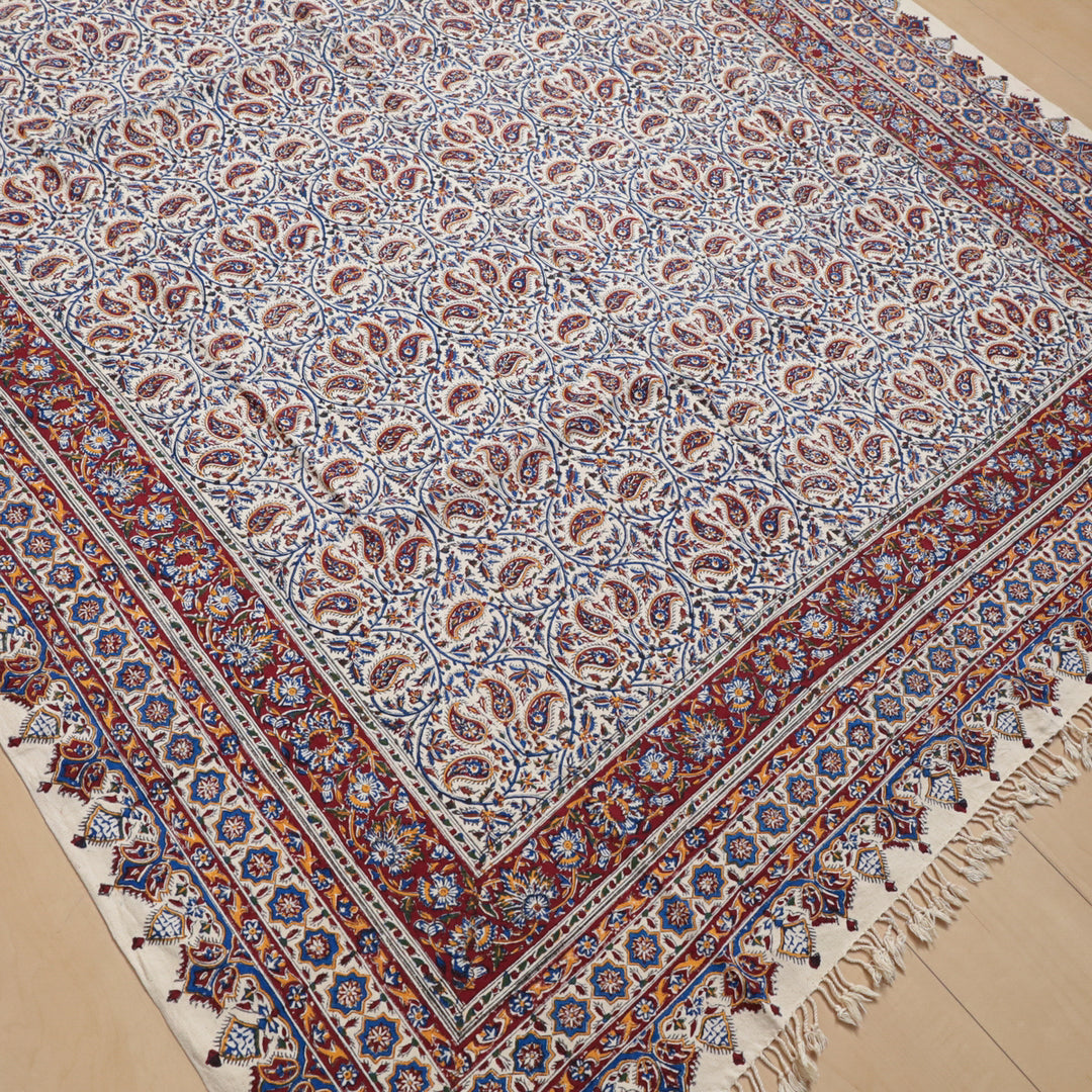 ペルシャ更紗・ガラムカール(イラン手染布) 240×160cm(GC-12278)