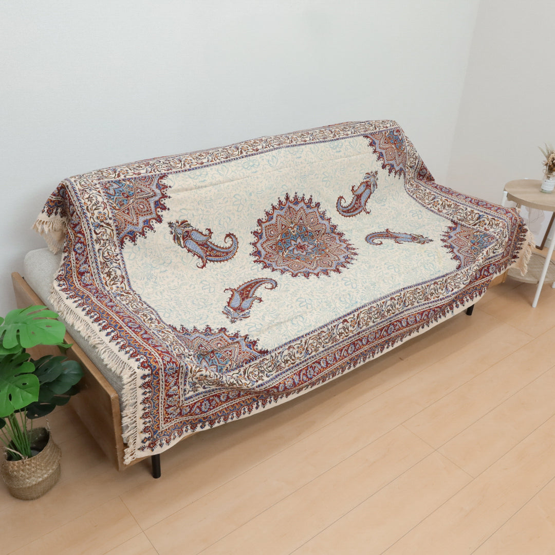 ペルシャ更紗・ガラムカール(イラン手染布) 200×135cm(GC-12604)