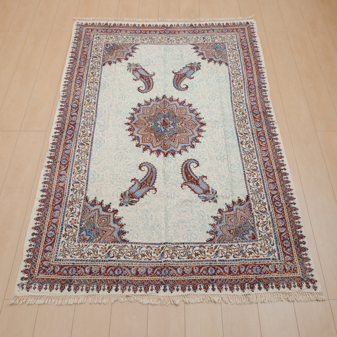 ペルシャ更紗・ガラムカール(イラン手染布) 200×135cm(GC-12604)