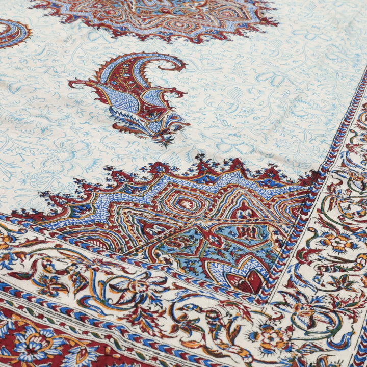 ペルシャ更紗・ガラムカール(イラン手染布) 200×135cm(GC-12604)