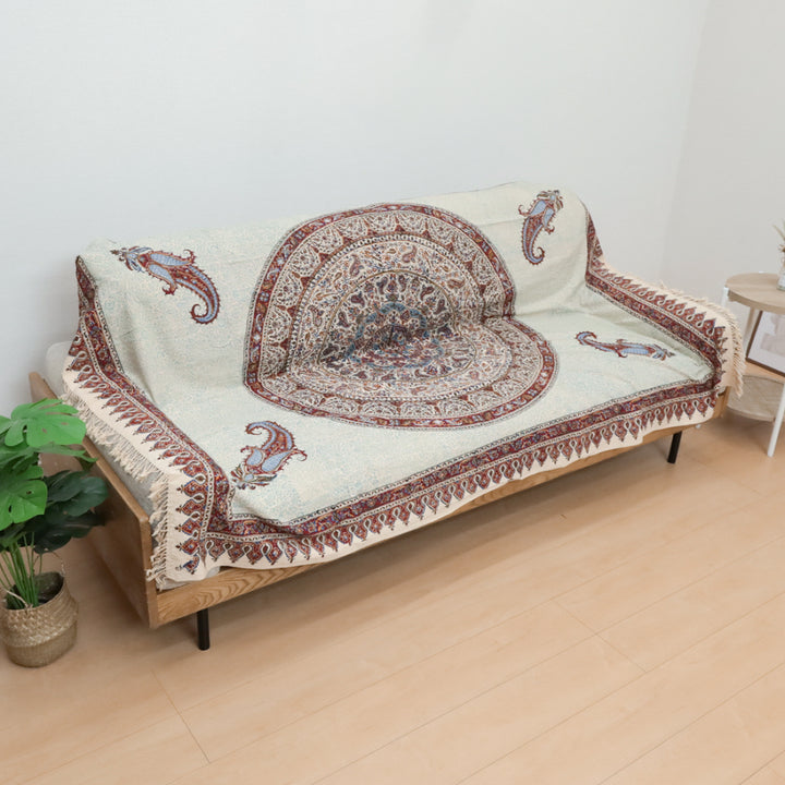 ペルシャ更紗・ガラムカール(イラン手染布) 200×135cm(GC-12605)