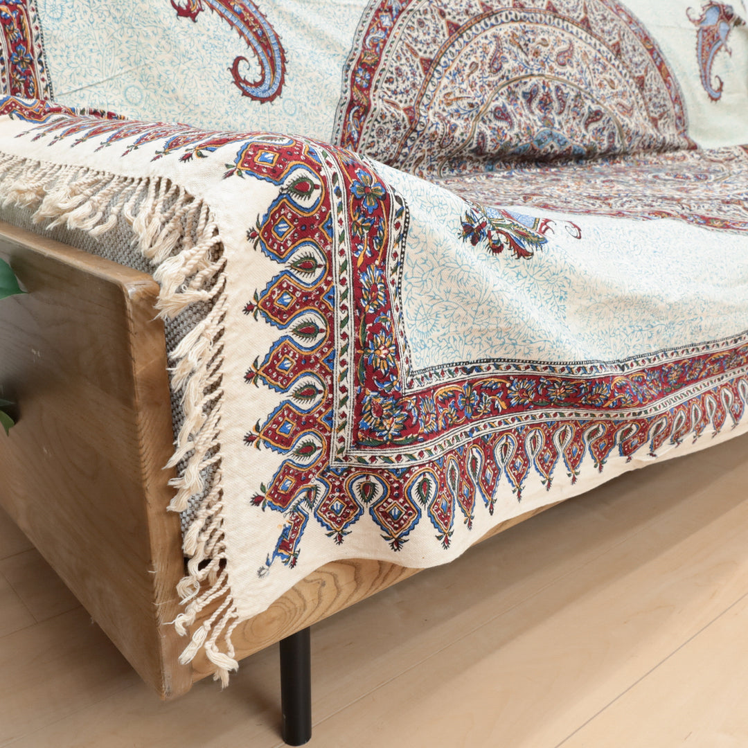 ペルシャ更紗・ガラムカール(イラン手染布) 200×135cm(GC-12605)