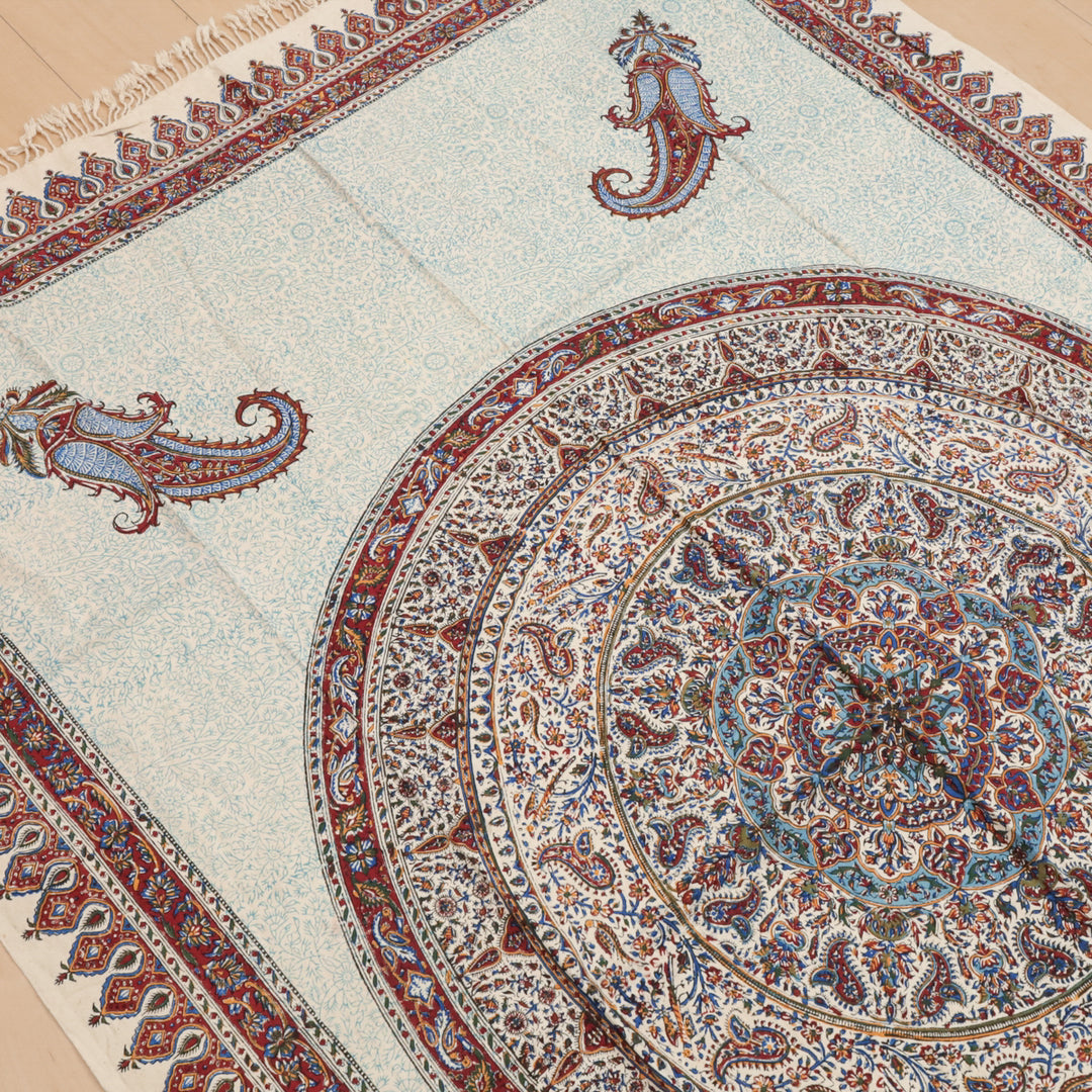 ペルシャ更紗・ガラムカール(イラン手染布) 200×135cm(GC-12605)