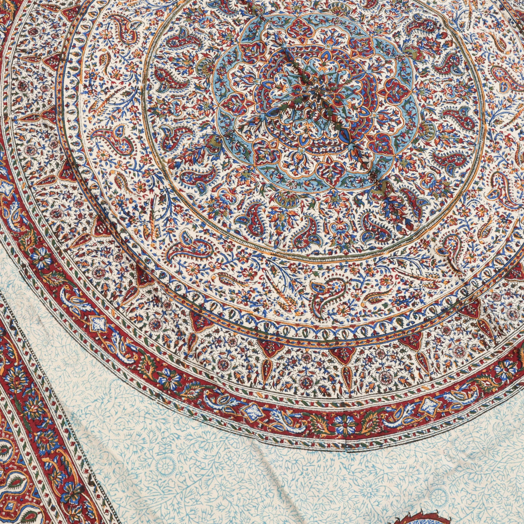 ペルシャ更紗・ガラムカール(イラン手染布) 200×135cm(GC-12605)