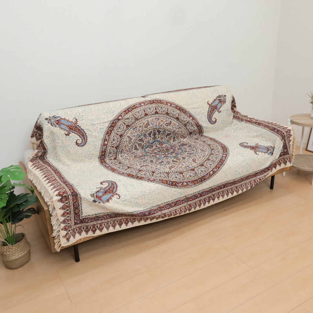 ペルシャ更紗・ガラムカール(イラン手染布) 200×135cm(GC-12606)