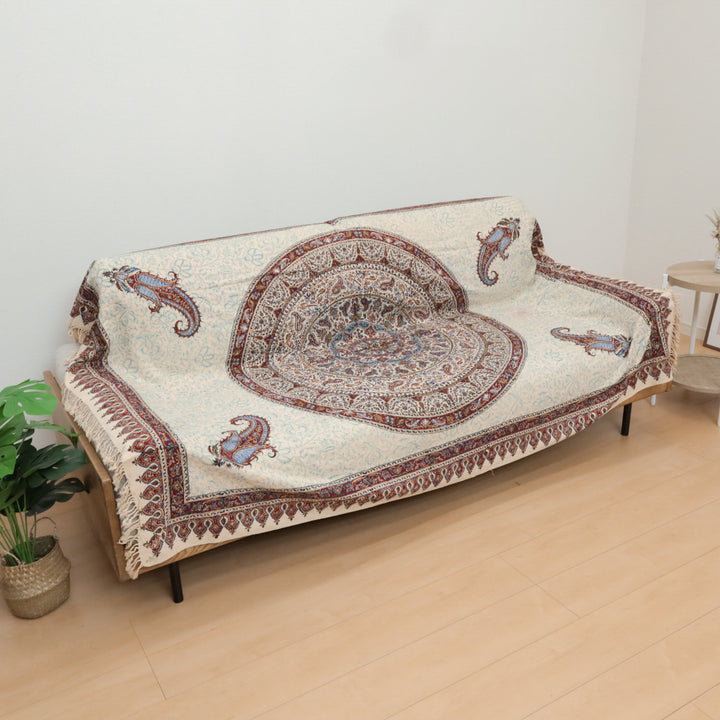 ペルシャ更紗・ガラムカール(イラン手染布) 200×135cm(GC-12606)