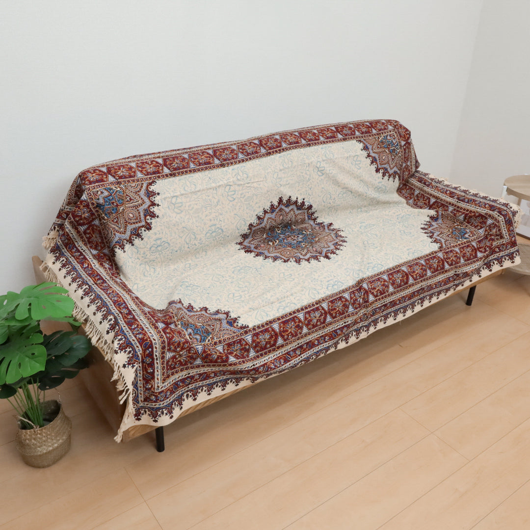 ペルシャ更紗・ガラムカール(イラン手染布) 200×135cm(GC-12608)