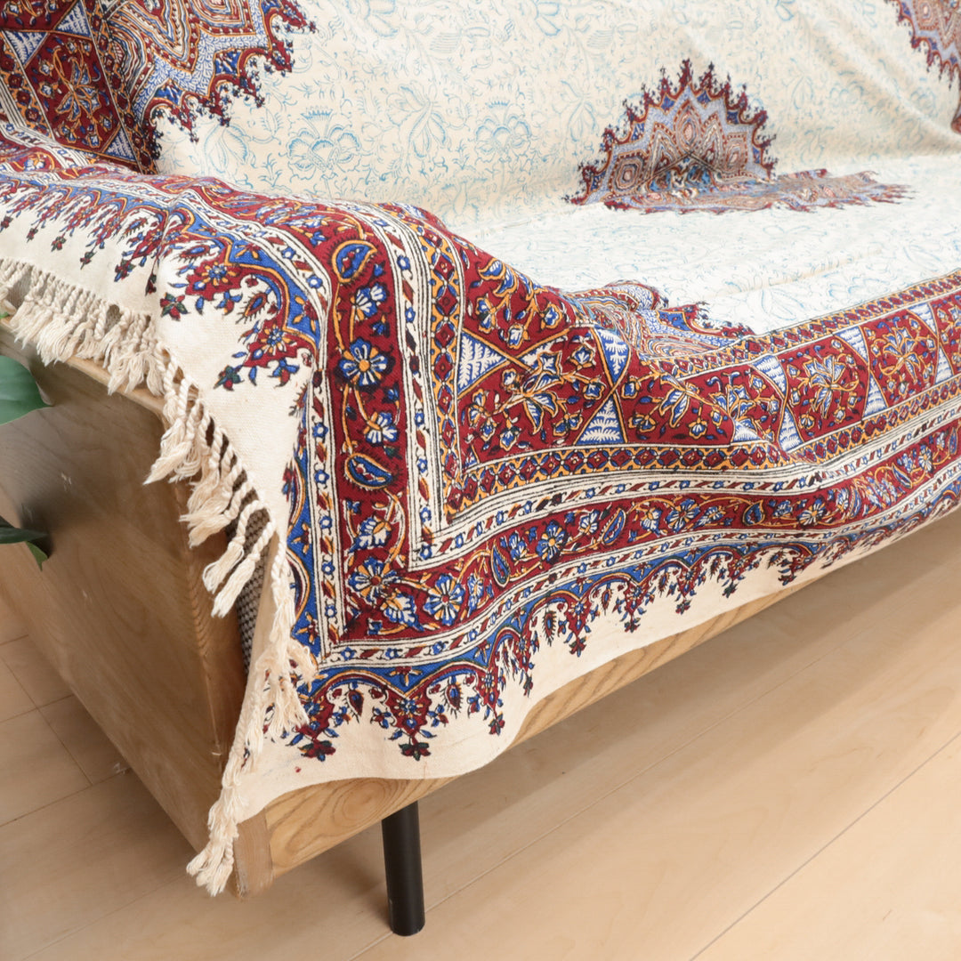 ペルシャ更紗・ガラムカール(イラン手染布) 200×135cm(GC-12608)