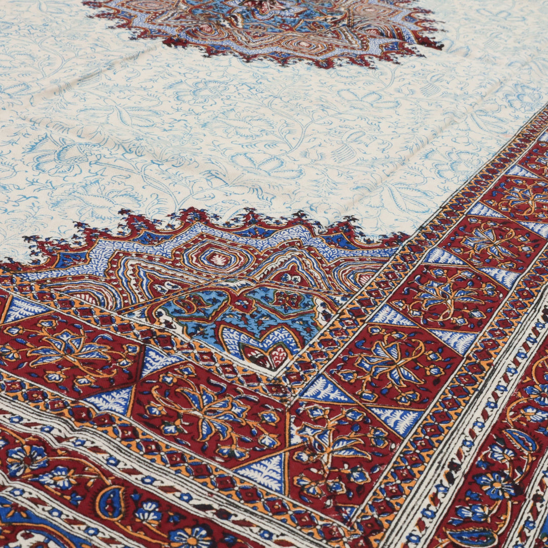 ペルシャ更紗・ガラムカール(イラン手染布) 200×135cm(GC-12608)