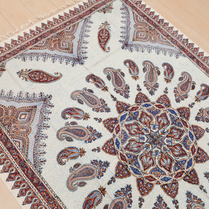 ペルシャ更紗・ガラムカール(イラン手染布) 200×135cm(GC-12609)