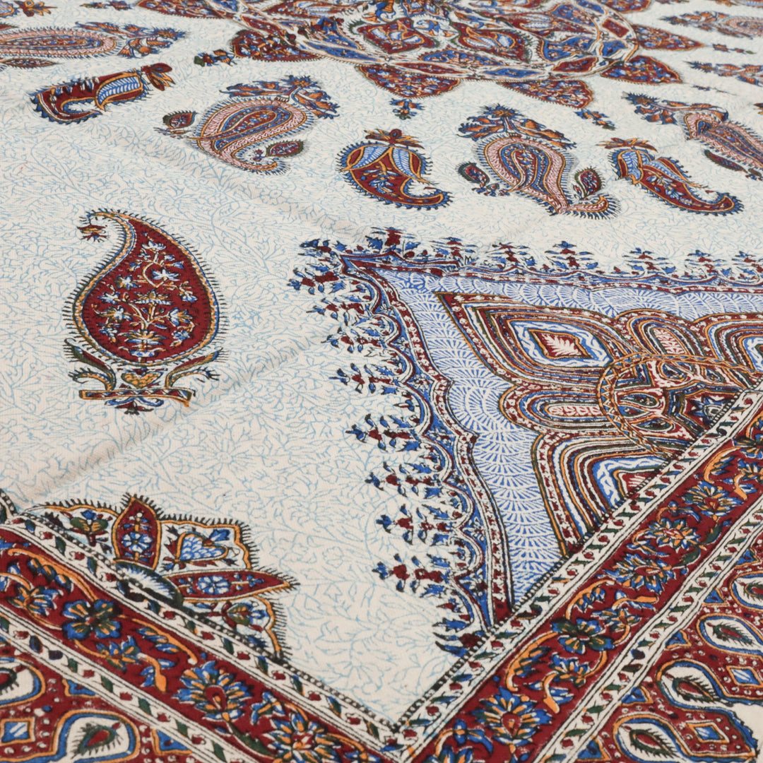 ペルシャ更紗・ガラムカール(イラン手染布) 200×135cm(GC-12609)