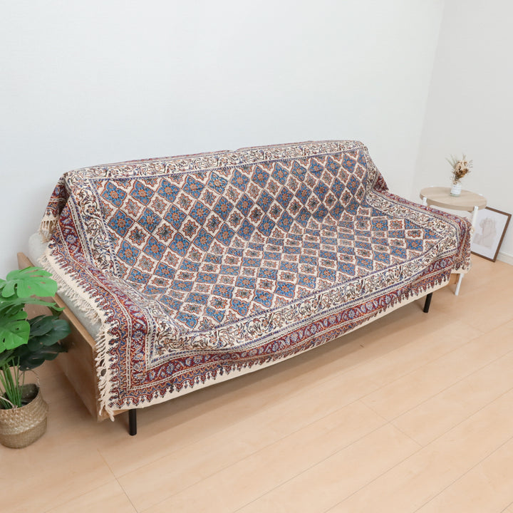 ペルシャ更紗・ガラムカール(イラン手染布) 200×135cm(GC-12610)