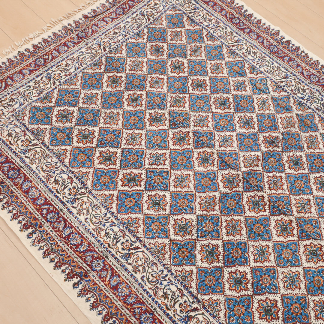 ペルシャ更紗・ガラムカール(イラン手染布) 200×135cm(GC-12610)