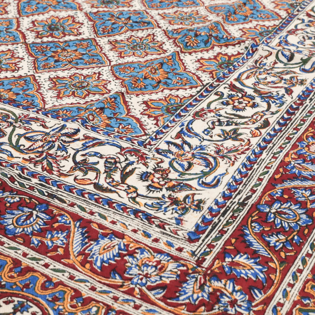 ペルシャ更紗・ガラムカール(イラン手染布) 200×135cm(GC-12610)