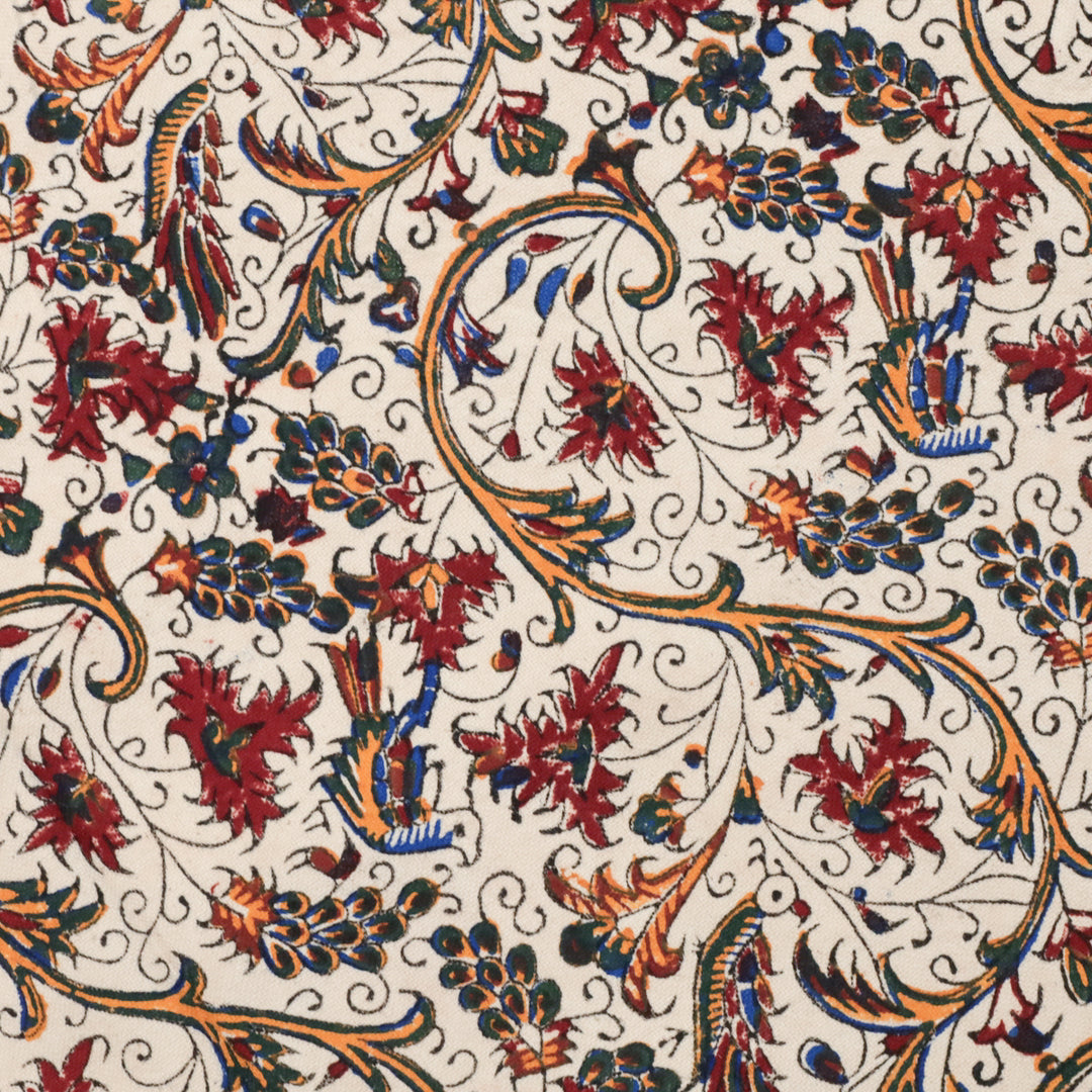 ペルシャ更紗・ガラムカール(イラン手染布) 200×135cm(GC-12611)