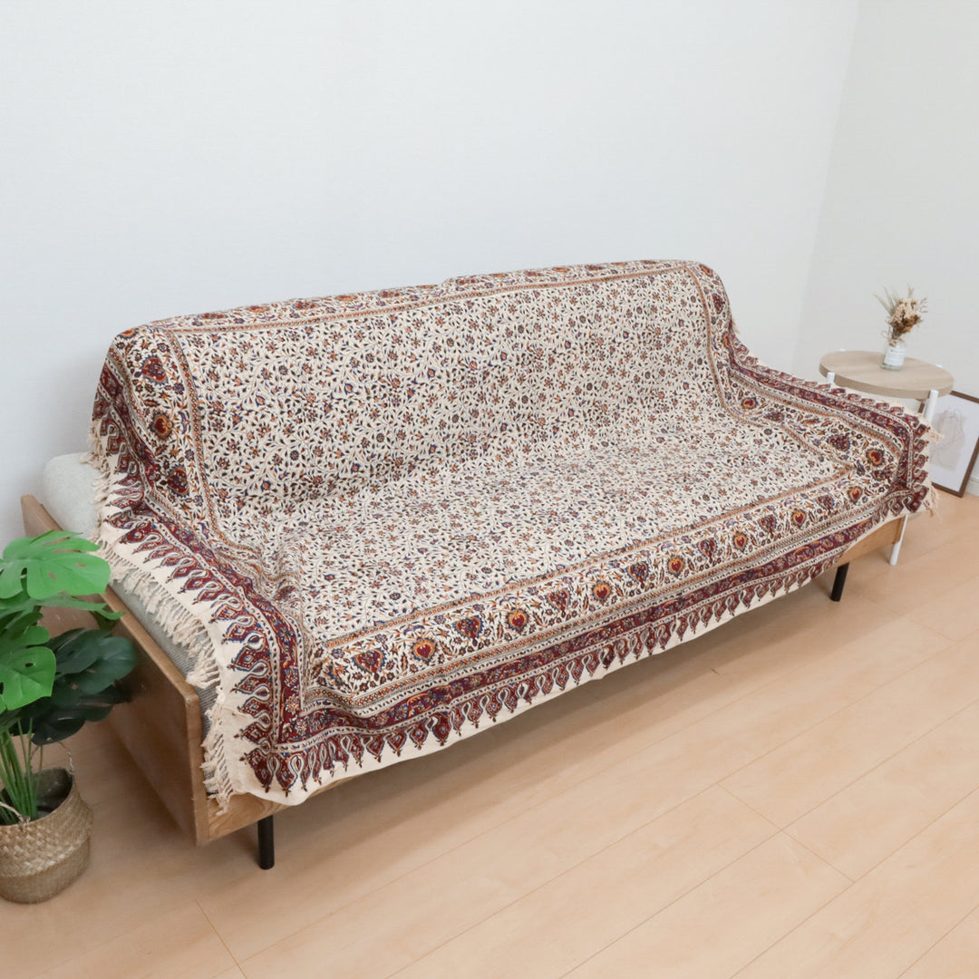 ペルシャ更紗・ガラムカール(イラン手染布) 200×135cm(GC-12612)