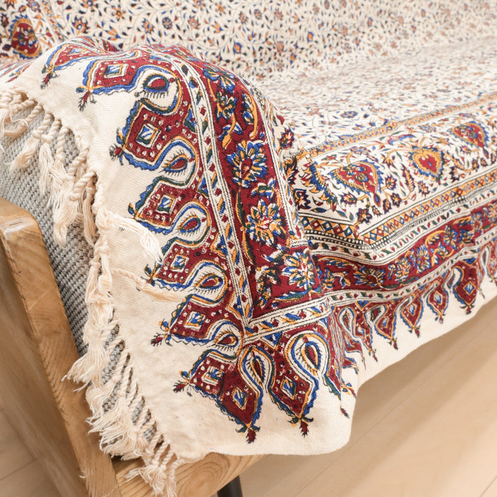 ペルシャ更紗・ガラムカール(イラン手染布) 200×135cm(GC-12612)