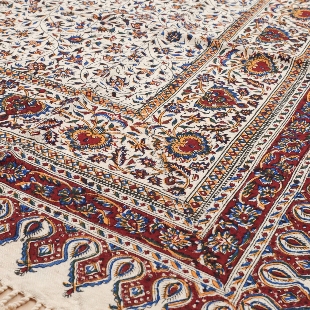 ペルシャ更紗・ガラムカール(イラン手染布) 200×135cm(GC-12612)