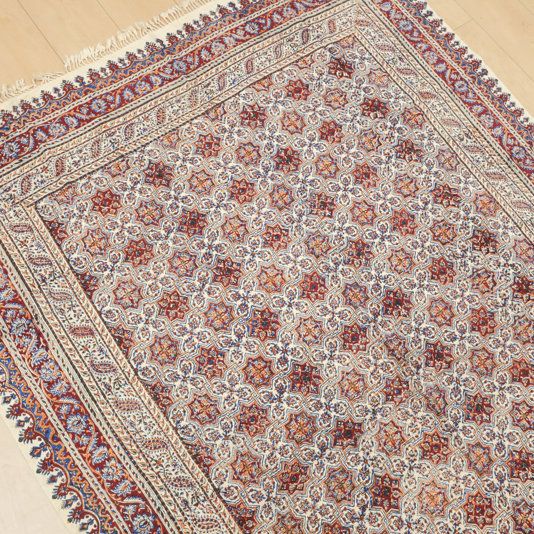 ペルシャ更紗・ガラムカール(イラン手染布) 200×135cm(GC-12614)