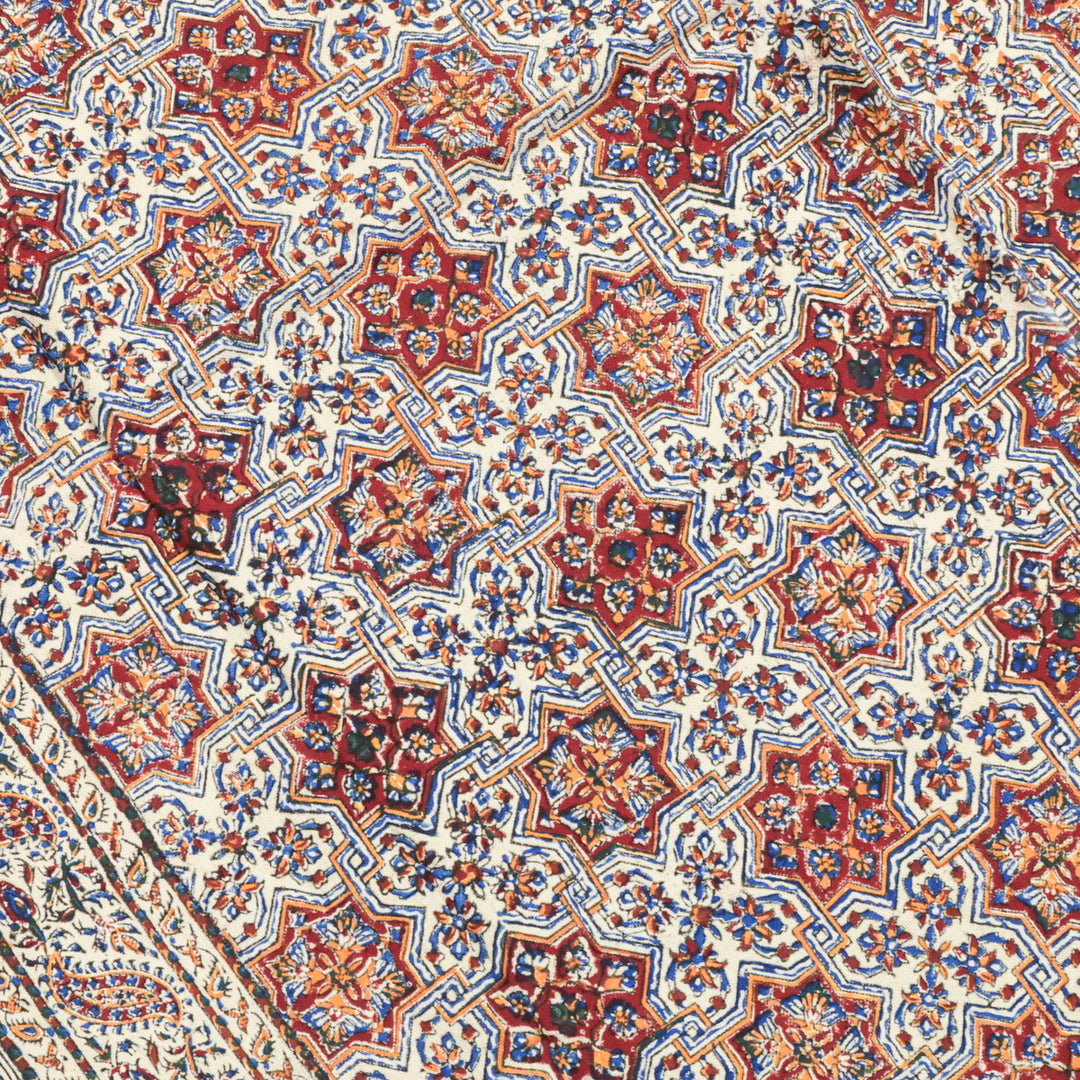 ペルシャ更紗・ガラムカール(イラン手染布) 200×135cm(GC-12614)