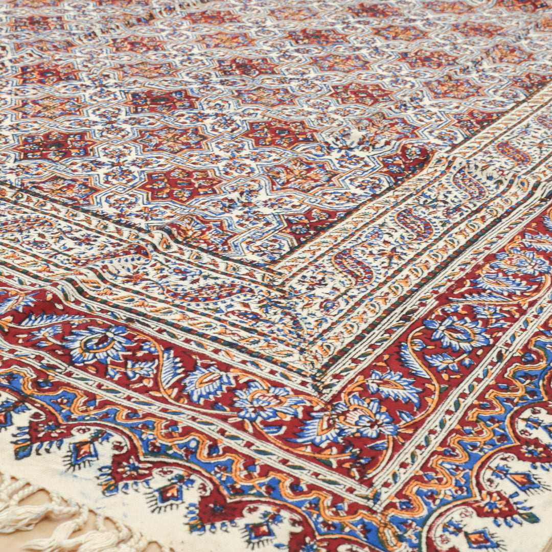 ペルシャ更紗・ガラムカール(イラン手染布) 200×135cm(GC-12614)