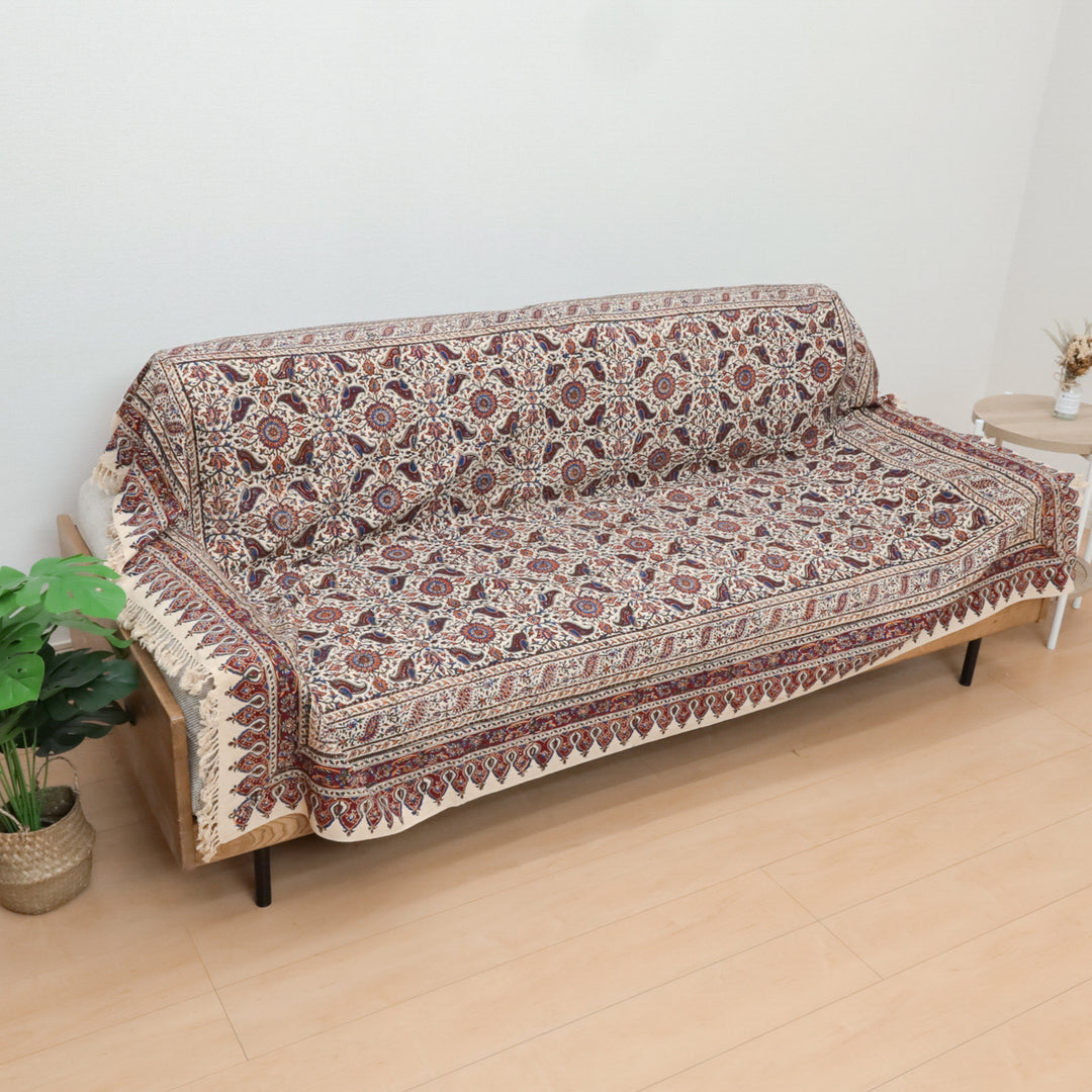 ペルシャ更紗・ガラムカール(イラン手染布) 200×135cm(GC-12615)