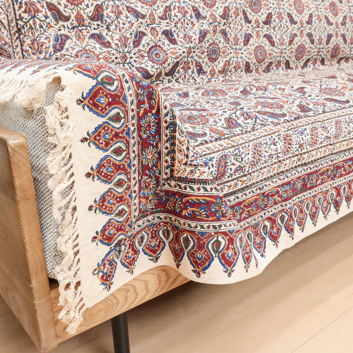 ペルシャ更紗・ガラムカール(イラン手染布) 200×135cm(GC-12615)