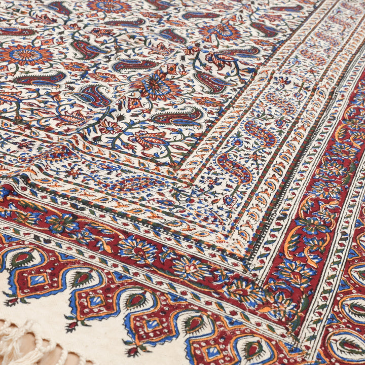 ペルシャ更紗・ガラムカール(イラン手染布) 200×135cm(GC-12615)