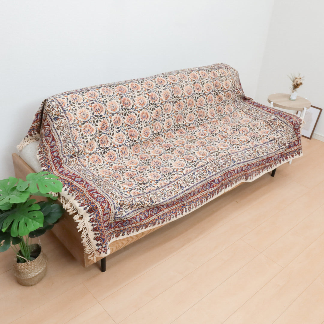 ペルシャ更紗・ガラムカール(イラン手染布) 200×135cm(GC-12616)