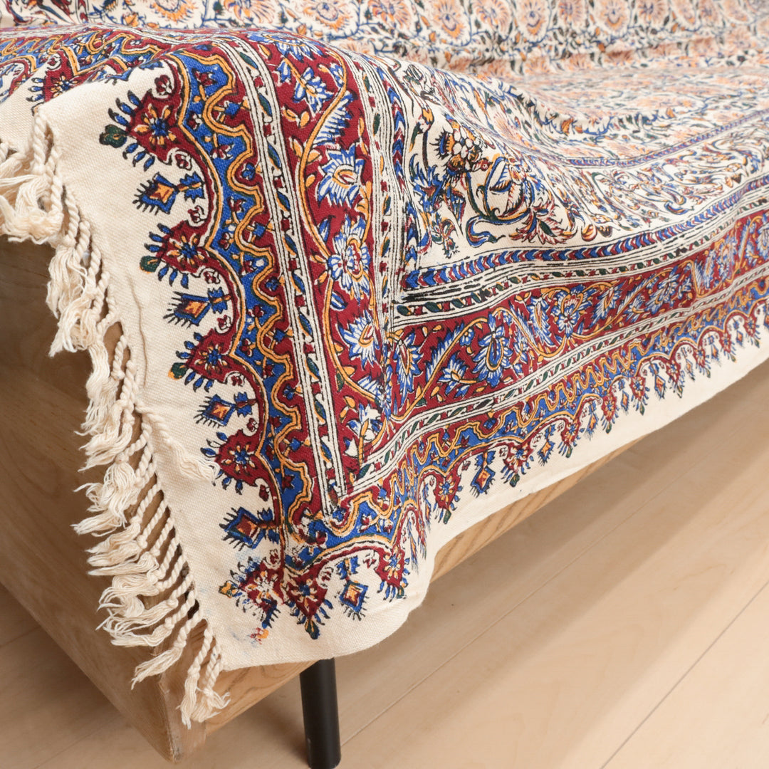 ペルシャ更紗・ガラムカール(イラン手染布) 200×135cm(GC-12616)