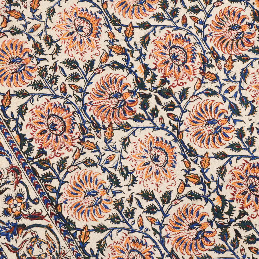 ペルシャ更紗・ガラムカール(イラン手染布) 200×135cm(GC-12616)