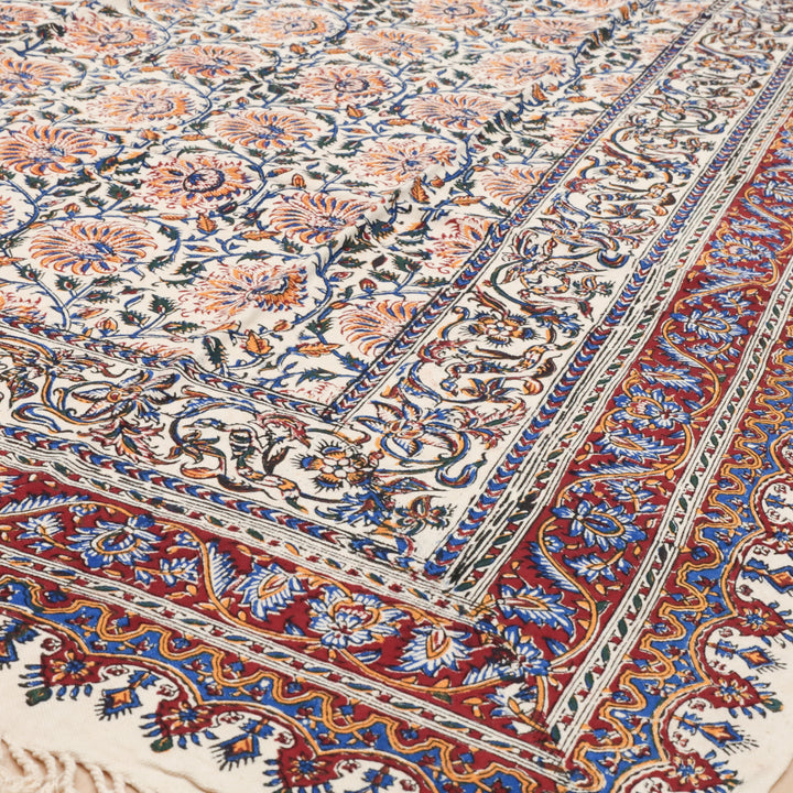 ペルシャ更紗・ガラムカール(イラン手染布) 200×135cm(GC-12616)