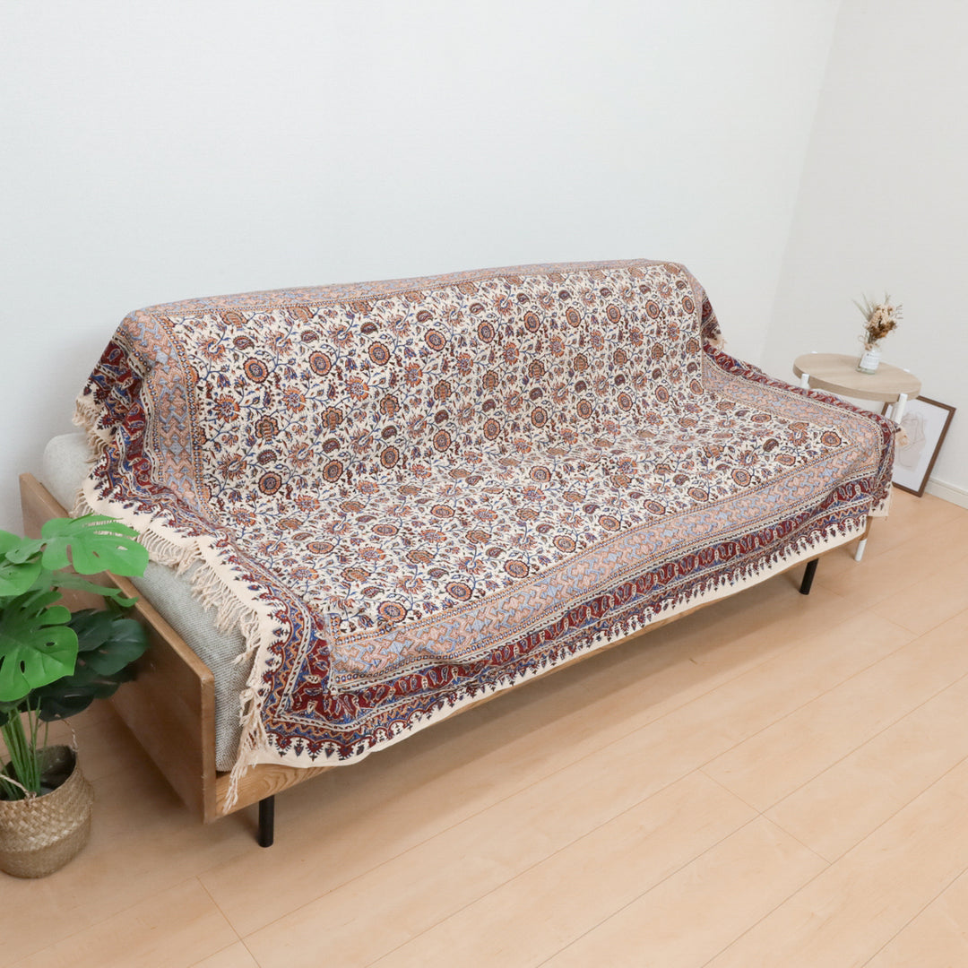 ペルシャ更紗・ガラムカール(イラン手染布) 200×135cm(GC-12617)