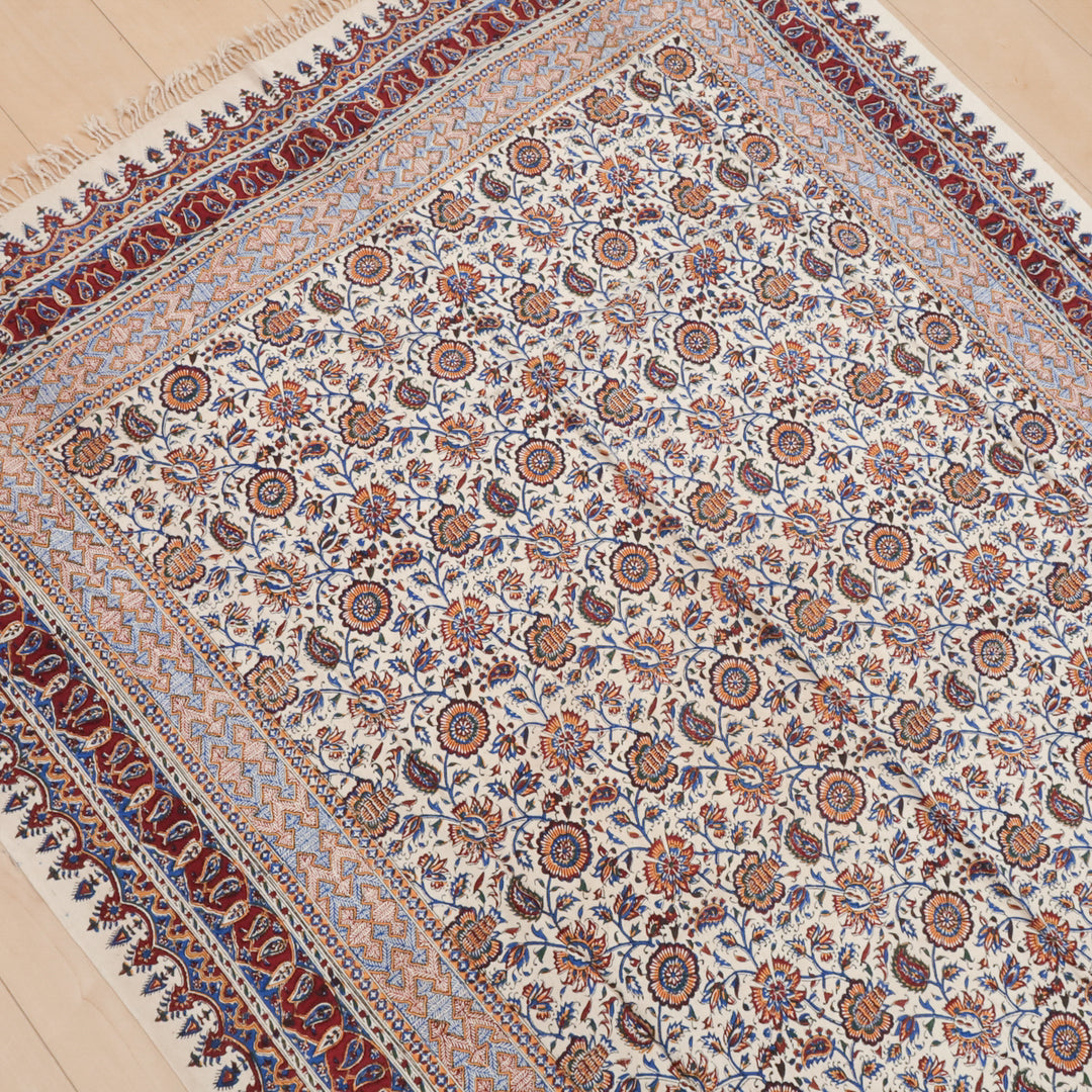 ペルシャ更紗・ガラムカール(イラン手染布) 200×135cm(GC-12617)